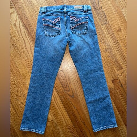 Abercrombie and Fitch Low Rise Y2K Pink Trim Boot Cut Jeans Size 4 - Picture 8 of 9